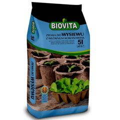 Ziemia do wysiewu z włóknem kokosowym 50 L BIOVITA – opakowanie