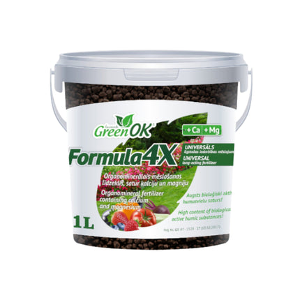 FORMULA 4X organiczno‑mineralny nawóz granulowany 650 g GreenOK