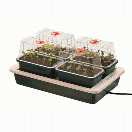 Propagator elektryczny do nasion i sadzonek Garland Fab 4 – cztery mini szklarnie z podgrzewaną podstawą