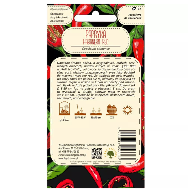 Kineska paprika Habanero crvena - Capsicum chinense