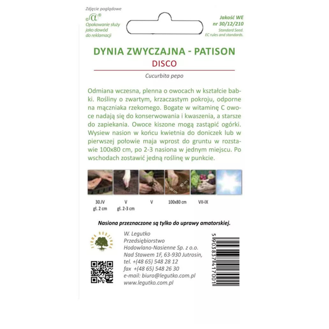 Patison Disco - Cucurbita pepo