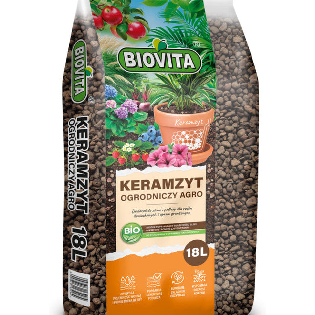 Keramzyt ogrodniczy Agro 18L 8-16mm BIOVITA – worek