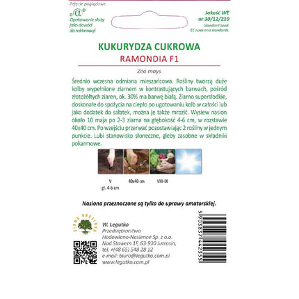 Kukurydza cukrowa Ramondia F1 - Zea mays convar. saccharata