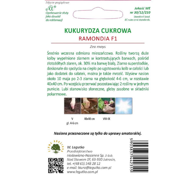 Kukurydza cukrowa Ramondia F1 - Zea mays convar. saccharata