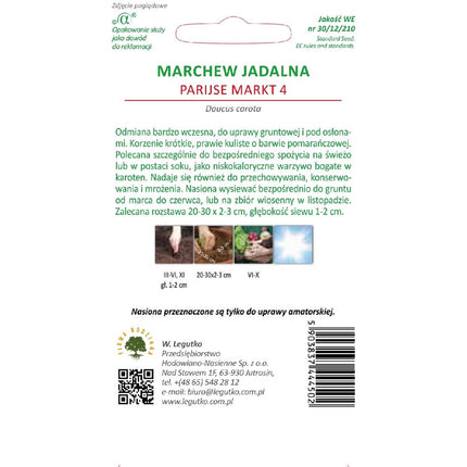 Marchew wczesna Parijse Markt 4 - Daucus carota