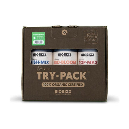 BioBizz Try-Pack Outdoor 3 x 250 ml – zestaw nawozów organicznych do ogrodu