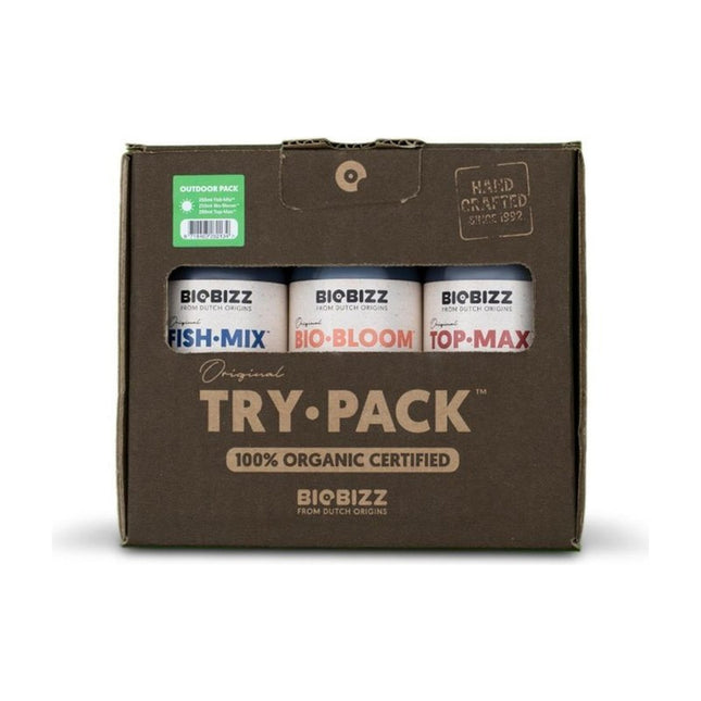 BioBizz Try-Pack Outdoor 3 x 250 ml – zestaw nawozów organicznych do ogrodu