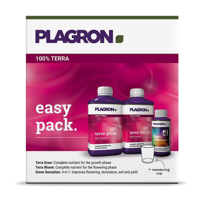 Plagron Easy Pack 100% TERRA – zestaw nawozów mineralnych na wzrost i kwitnienie