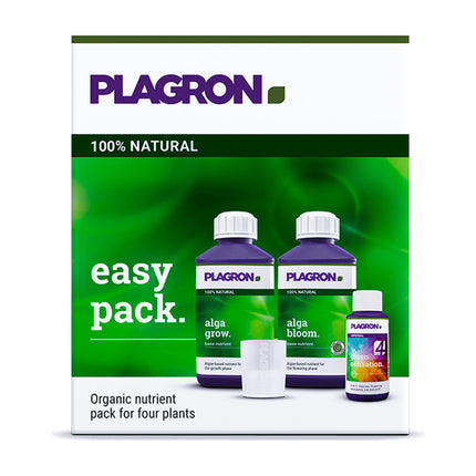Plagron Easy Pack 100% NATURAL – zestaw 3 nawozów na wzrost i kwitnienie roślin