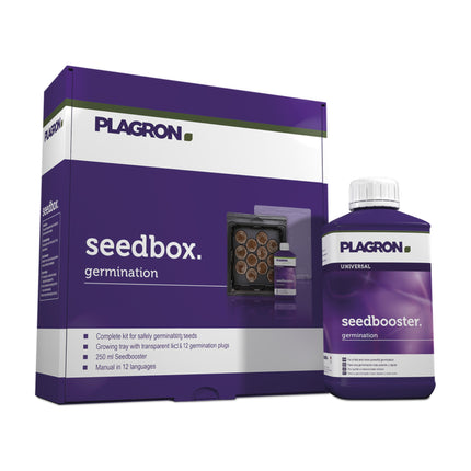 Plagron Seedbox – zestaw do kiełkowania nasion z 12 kostkami i Seedbooster 250 ml