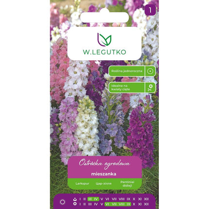 Ostróżka ogrodowa mieszanka - Delphinium ajacis