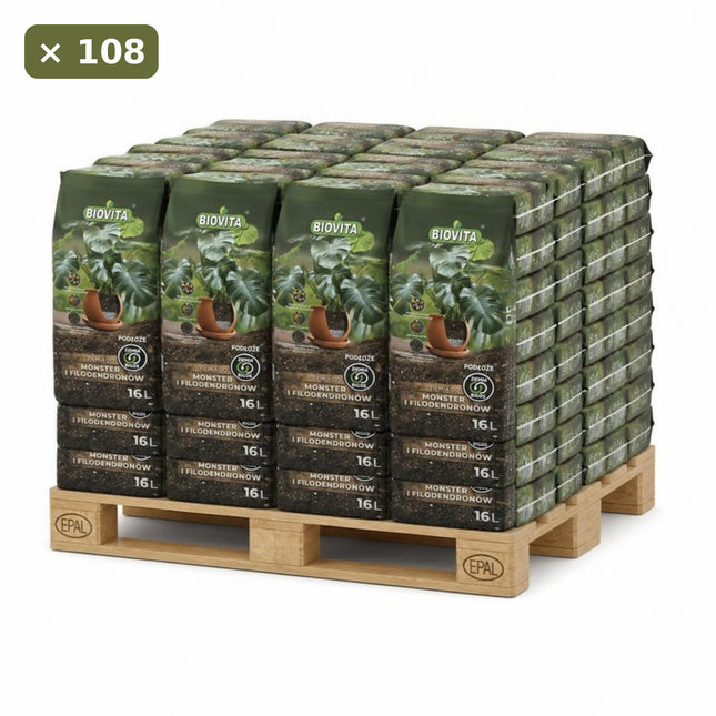 Ziemia do Monster i Filodendronów BIGOS 16L BIOVITA – paleta 108 szt.