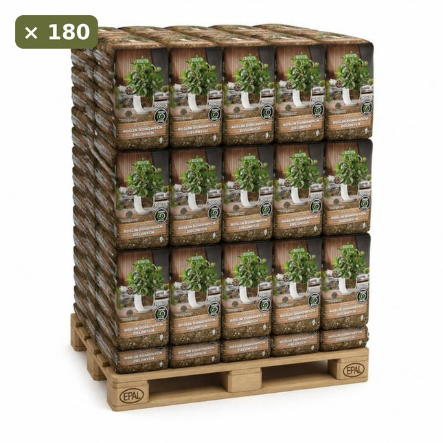 Ziemia do roślin domowych zielonych BIGOS 8L BIOVITA – paleta 180 szt.
