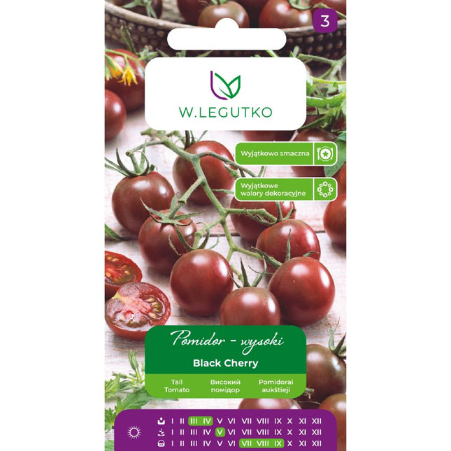 Pomidor gruntowy wysoki Black Cherry - Solanum lycopersicum